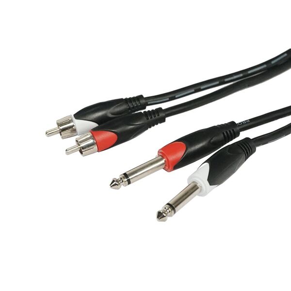 Cablu audio Jack 2 x 6.3 / 2 x RCA | 3 m MD Chisinau