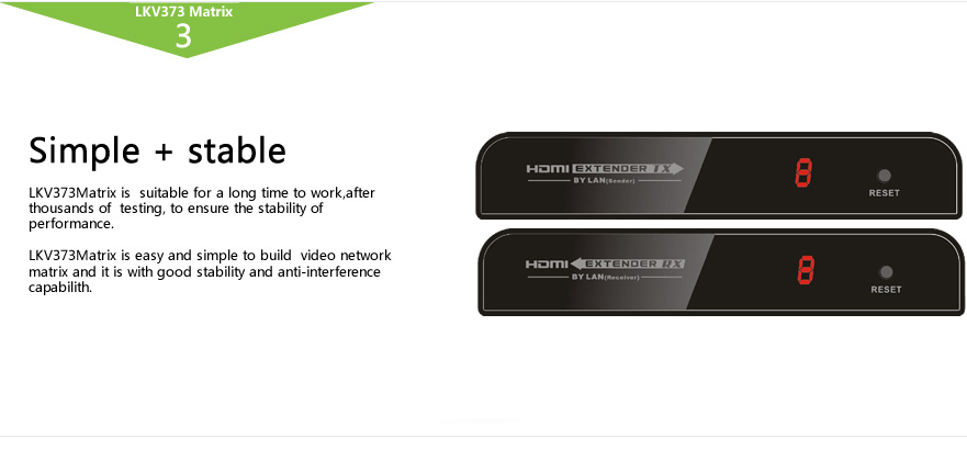 Комплект для передачи HDMI по Ethernet LKV373IR MATRIX