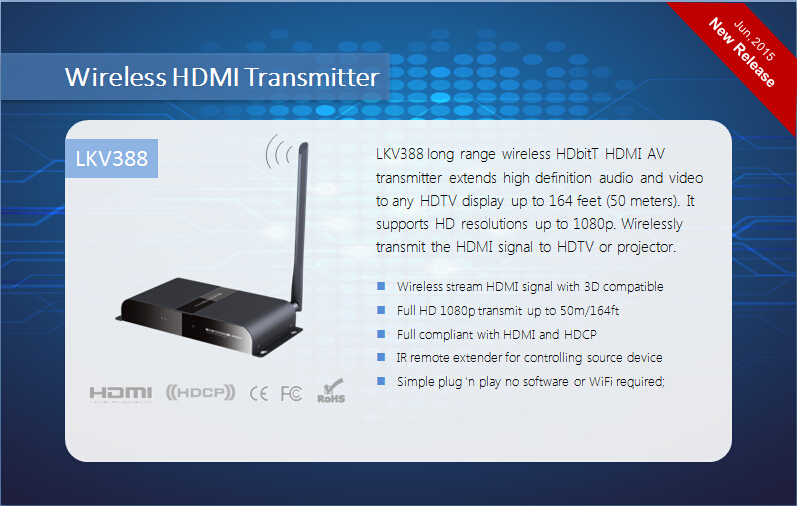 Set pentru transmitere HDMI prin Wi-Fi LKV388